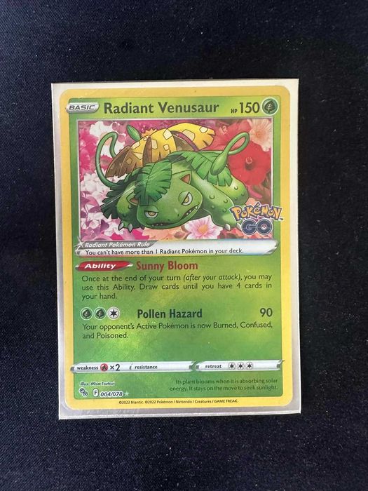 Orginalna Karta Pokemon Rdiant Venusaur Holo