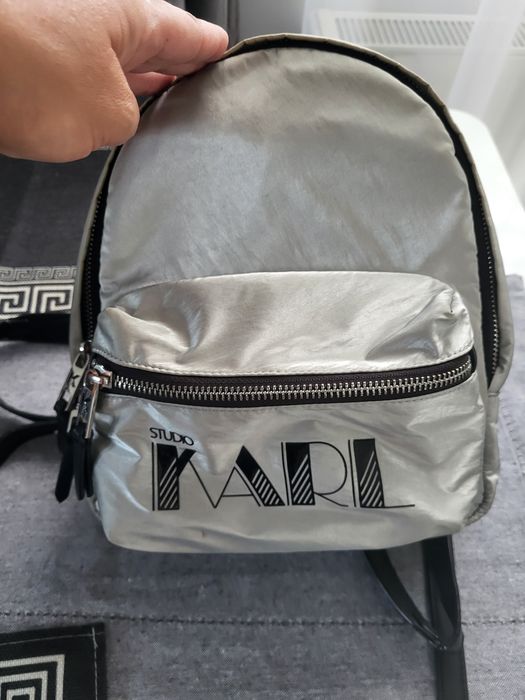 karl lagerfeld studio – plecak srebrny