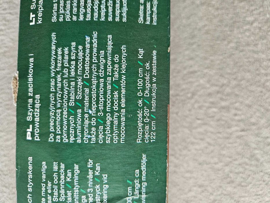 Parkside prowadnica, szyna zaciskowa