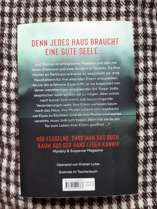 Livro novo .Die Haushalterin. Joy Fielding.Roman Goldman.S.Piegel.