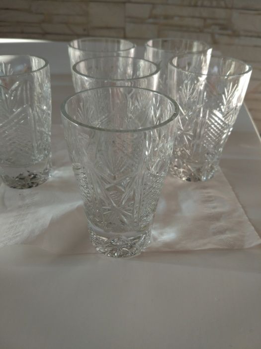 стаканы (стопки , рюмки) хрустальные 6 шт