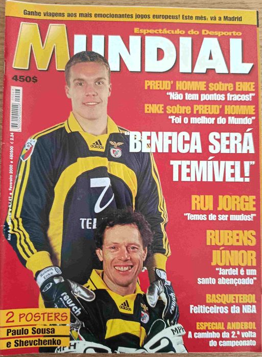 Benfica - Preud Homme e Enke - Revista Mundial de fevereiro 2000
