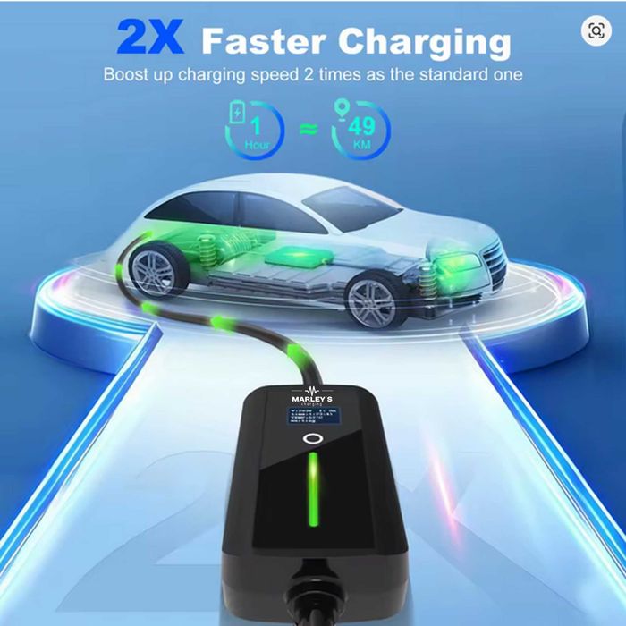 Carregador Portátil Eletricos 7 kw - 32A - c/ Bolsa e 5 METROS CABO64284406215427124