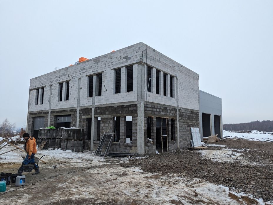 фундаментні роботи,кладка  цегли газоблоку шлакоблоку монолітні роботи