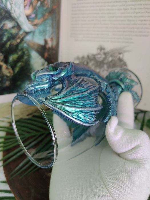 Келих Дракон пивний винний з декором полімерна глина подарунок ручна