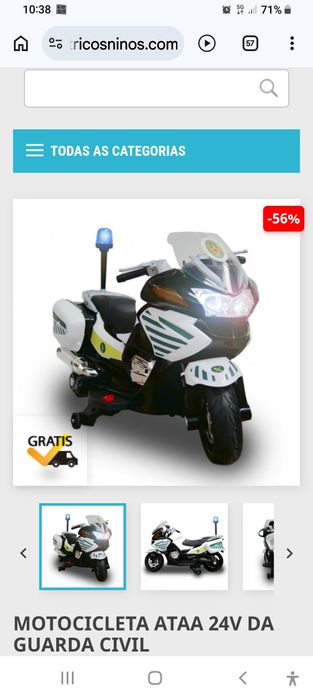 Motocicleta ATAA 24v da Guarda Civil