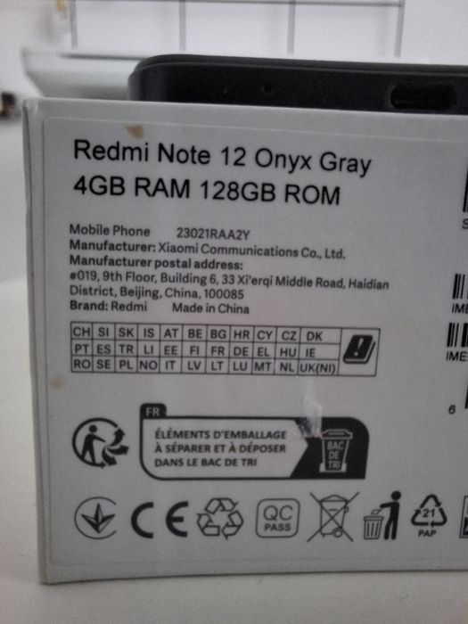 telefon Redmi Note 12 4g 4/128GB