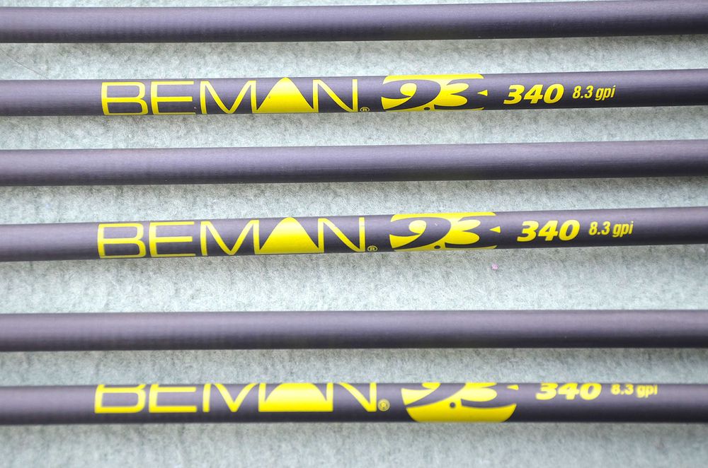 Strzały halowe Beman 9,3 Carbon 340 do łuk bloczkowy tarczowy 13szt.