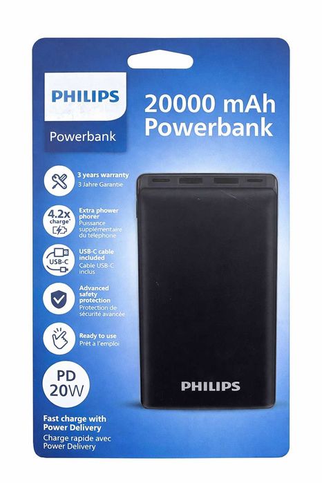 Powerbank Philips 20000 mAh czarny