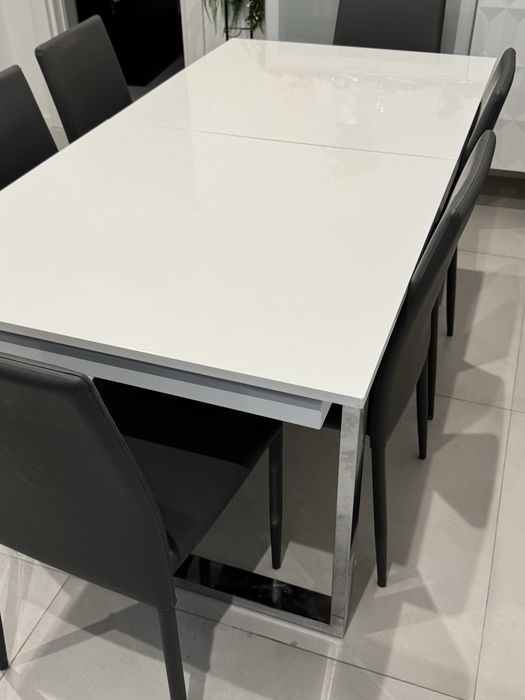 Mesa de refeiçao branco lacado