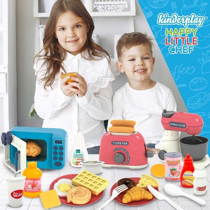 Дитячий набір для кухні Kinderplay (мікрохвильовка, тостер, міксер)