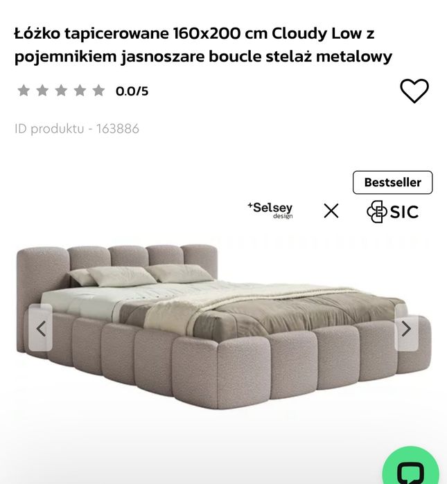 Zagłówek pikowany 160x200 boucle