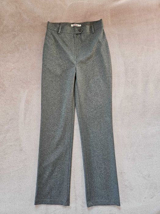 Szare eleganckie spodnie garniturowe Taranko L