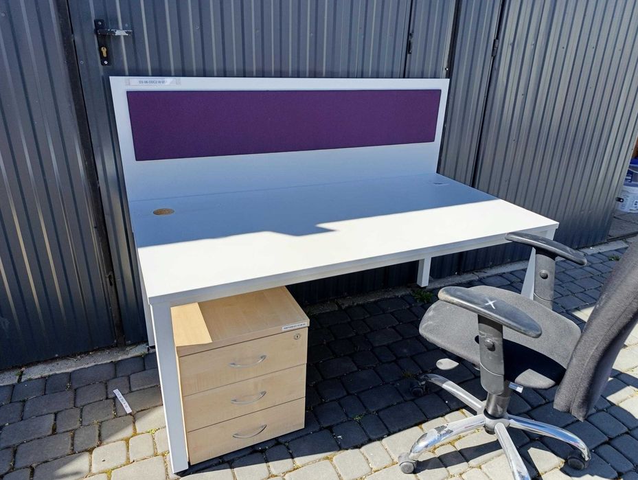 biurko stół biurowy 140-160/80 białe