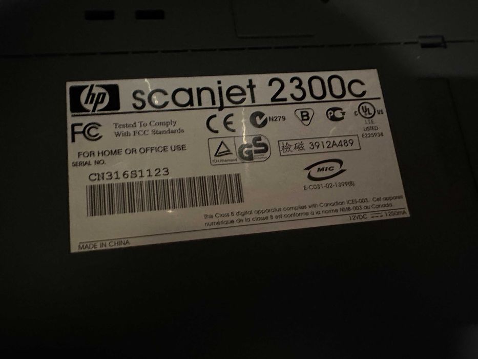 Сканер Hp scanjet 2300c
