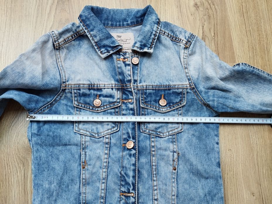 Jeansowa kurtka Zara S przecierana y2k style 2000 denim washed effect nie dye