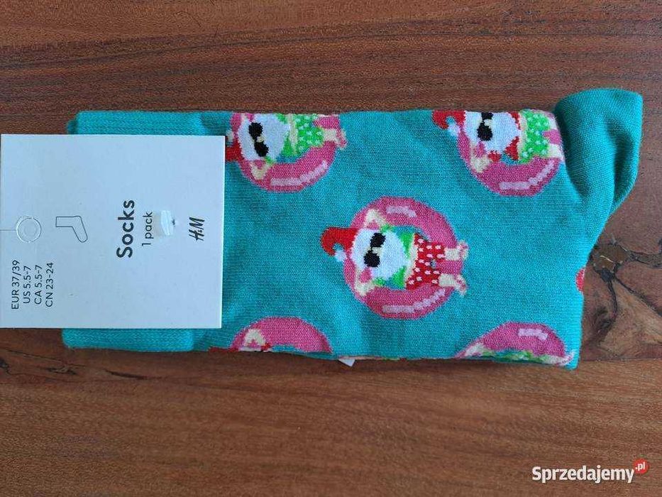 H&M Skarpetki Skarpety mikołaje w okularach słonecznych mikoła 37/39j
