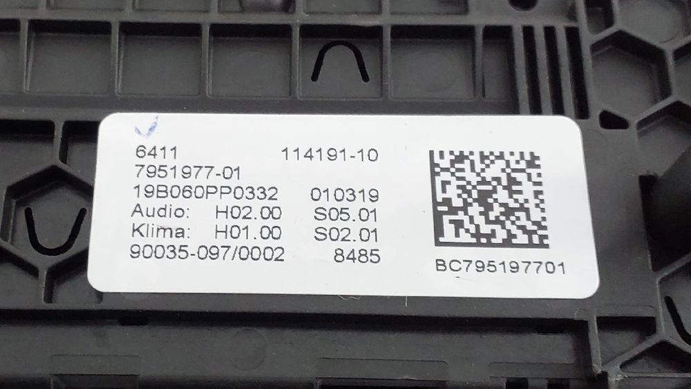 Comando chauffage / sofagem BMW X4 (G02, F98)