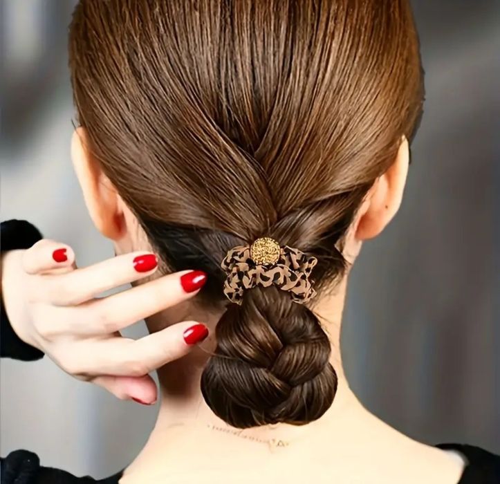Gumki do włosów Scrunchie Zestaw 4 sztuk Panterka