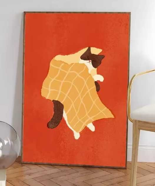 Nowy obraz kot pod kocem