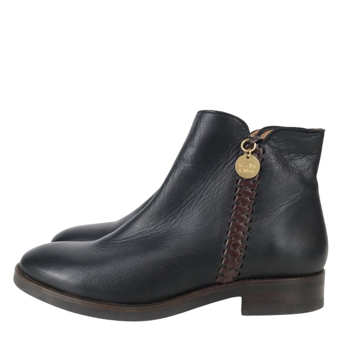Buty damskie Chloé, botki, rozmiar 40,5, czarne, skórzane, botki SCH4751