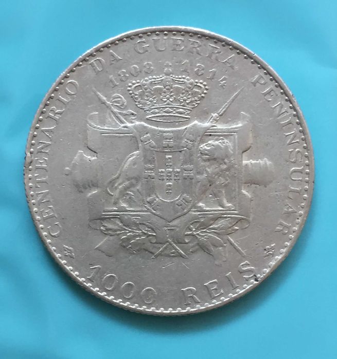 D. MANUEL II - 1000 Réis 1910 - Centenário da Guerra Peninsular - prata