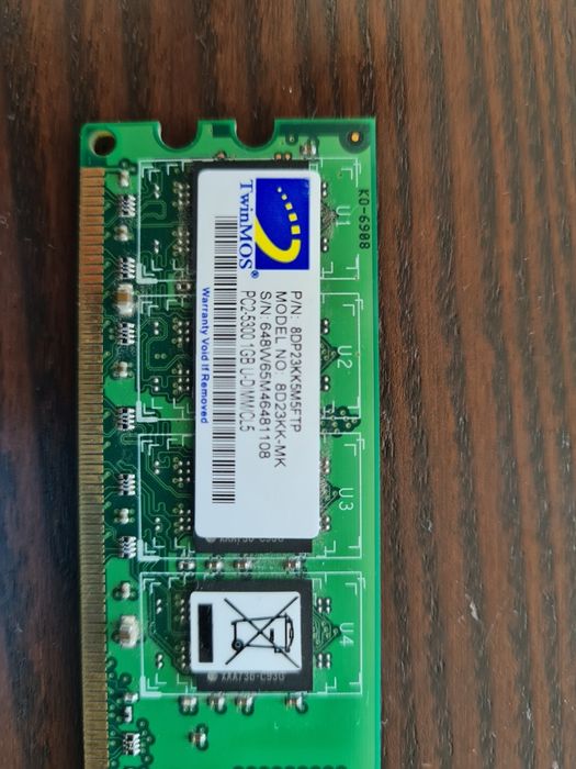 Pamięć Ram DDR2 PC2 5300  - 1GB TwinMOS (667Mhz)
