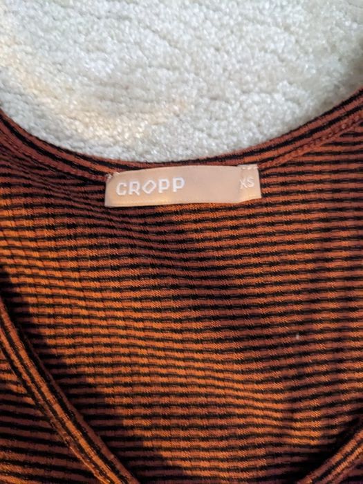XS bluzka top Cropp brązowa
