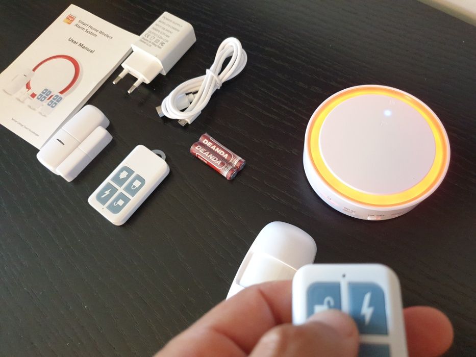 Alarme sem fios wireless wifi Wi-fi APP TUYA SMART LIFE Alexa Google h