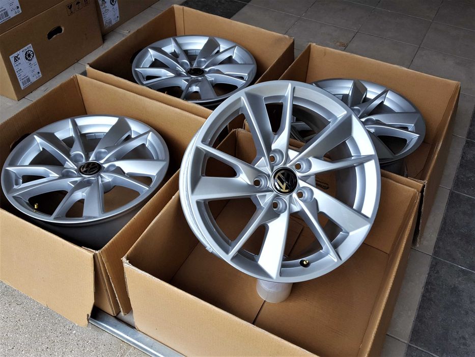 Alufelgi 16 5x112 VW Golf Passat Tiguan Jetta Touran Caddy T-Roc Nowe Oryginalne ! 217#