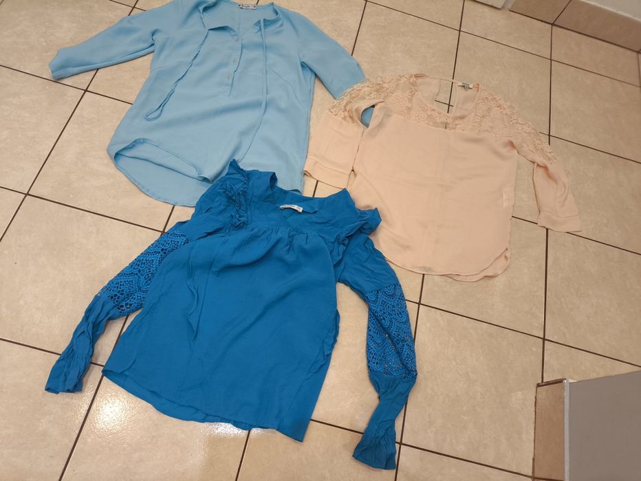 Ogromny zestaw ubrań bluzki koszule damskie eleganckie nowa  marynarka
