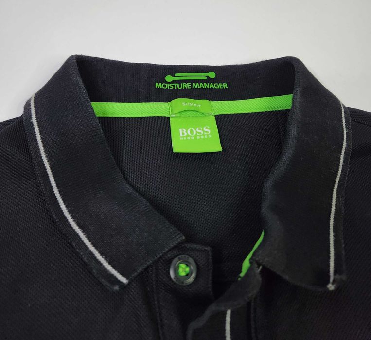 Hugo Boss Koszulka Polo Czarna Bawełniana Klasyczna Męska L
