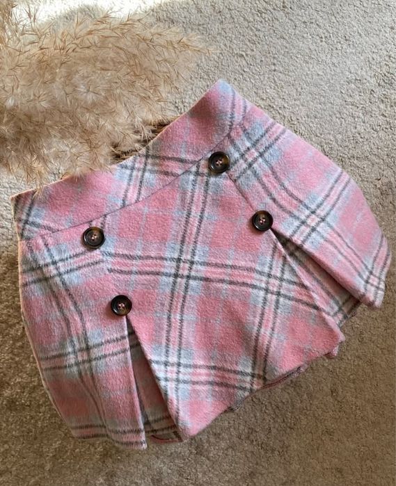 Дитяча тепла спідниця в клітку