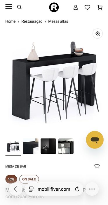 Mesa cozinha/ mesa bar e 6 bancos/cadeira
