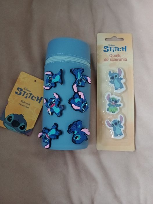 Zestaw Stitch - piórnik+ gumki