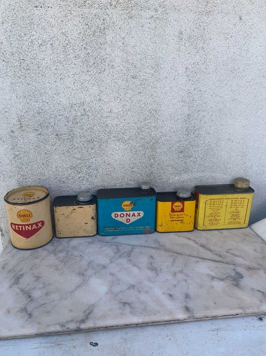 latas shell vintage automobilia