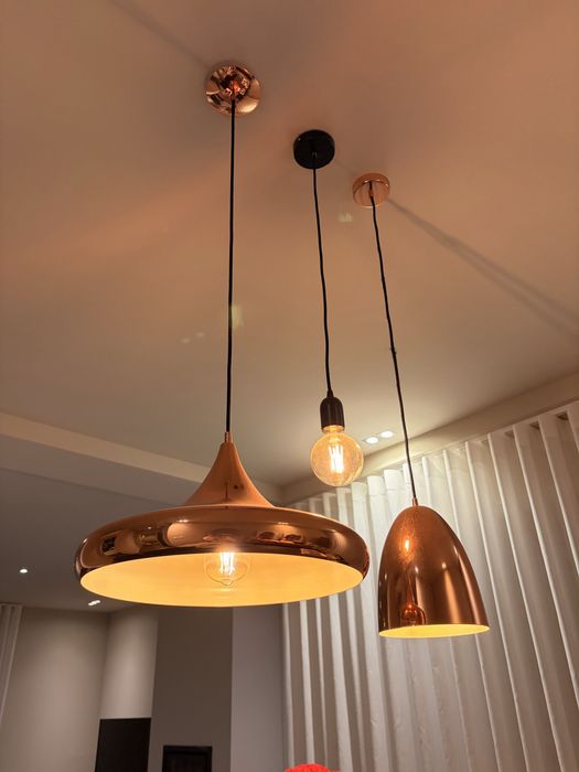 Conjunto 3 candeeiros de teto