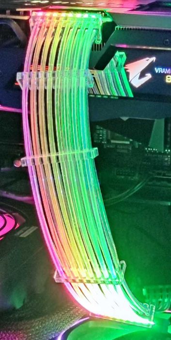 ARGB Кабель-подовжувач живленя відеокарти 2x6+2 pin 5v 3 pin.