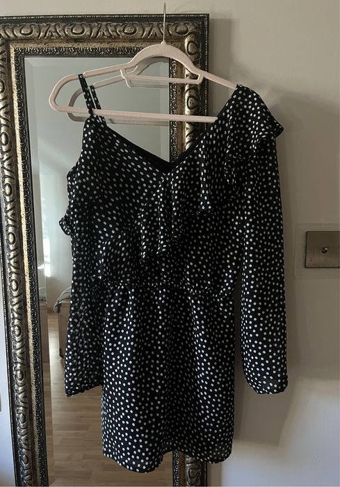 Reserved sukienka w kropki groszki mohito falbanka na wesele XS 34