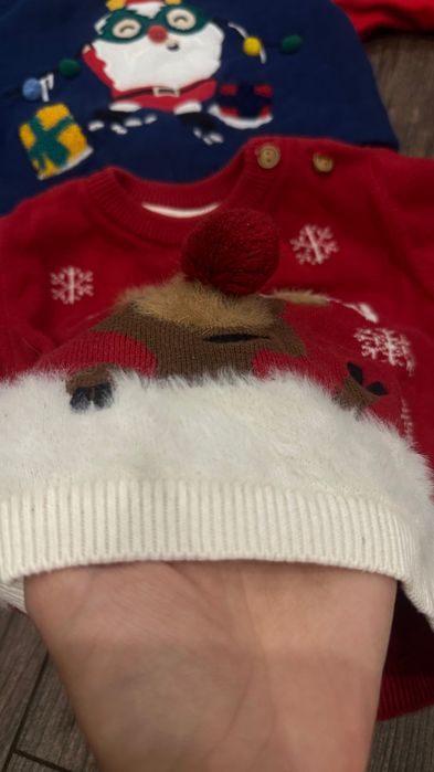 Свитшот свитер новогоднее котон next  мальчика 74 см 6-9 месяцев