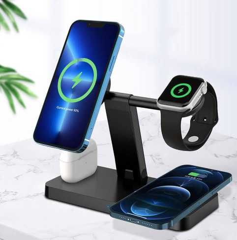 Бездротова зарядна станція 4-в-1 для iPhone, Apple Watch та AirPods