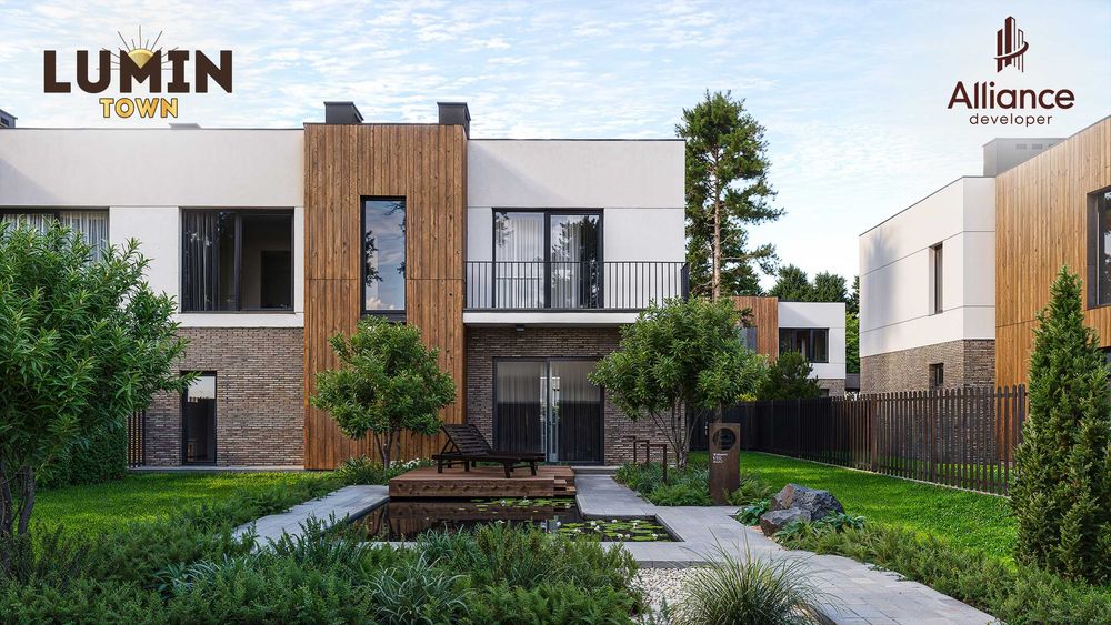 Сучасний будинок з власною земельною ділянкою від забудовника