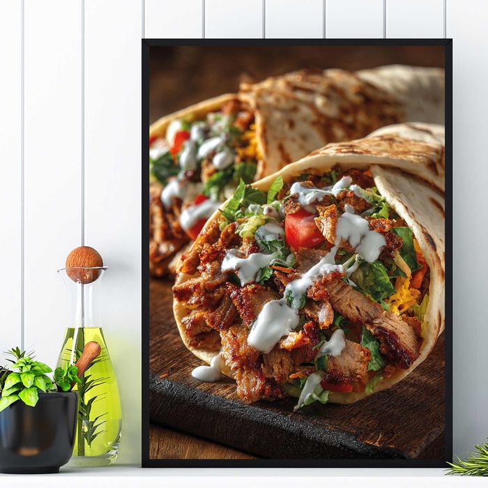 plakat reklamowy kebab, plakat kebab, plakat bar restauracja kebab
