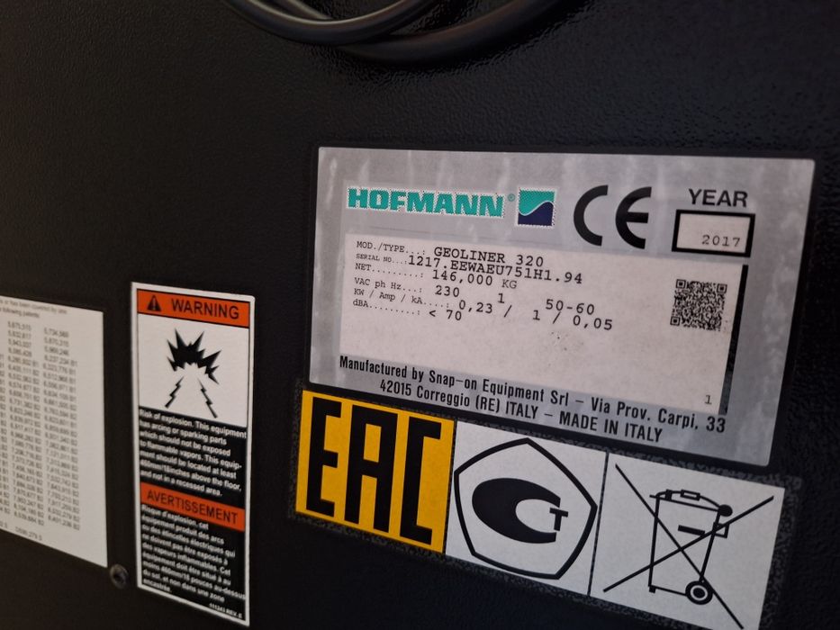 Hofmann geoliner 320 John Bean V1200 3D geometria kół zbieżność baza 26r.