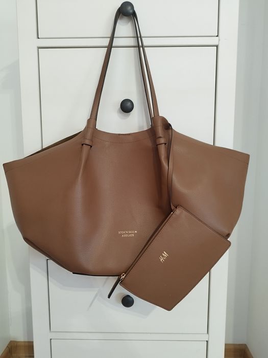 Brązowa torebka shopper H&M