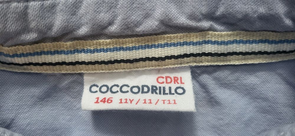 Koszula niebieska Coccodrillo, r. 146, 100% bawełna