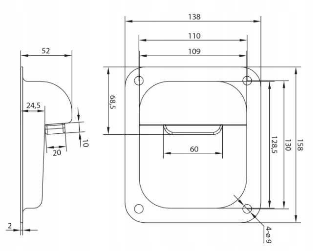 Ogranicznik gumowy do bramy skrzydłowej opór do bramy (2 sztuki)