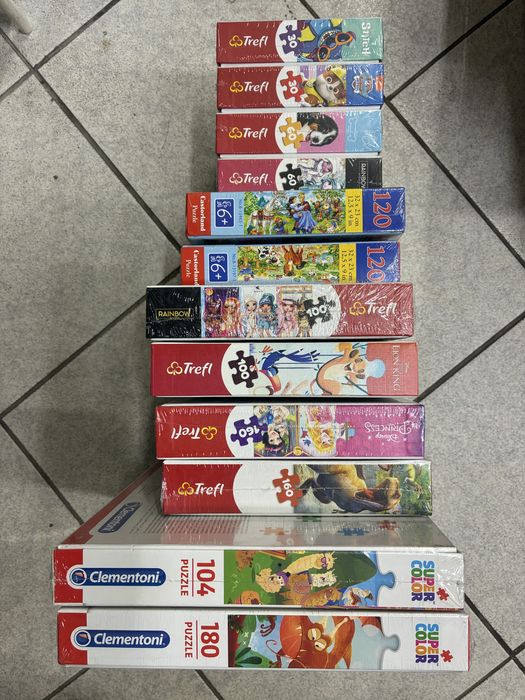 Puzzle nowe 30-180 szt kpl 12