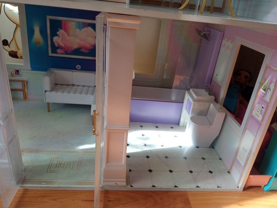 Domek dla lalek Rainbow High + akcesoria + lalki