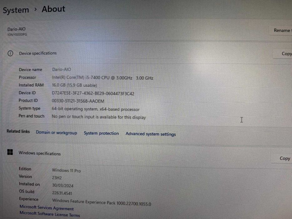 LENOVO ThinkCentre m810z [All-In-One]